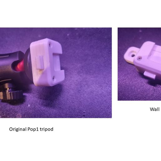 Wall Mount Original Pop1 tripod Quick release adapter (cameras, pop scanners etc..)