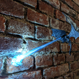 dragon got flame lamp stl.png Fichier 3D Lampe Dragon GoT・Design pour imprimante 3D à télécharger