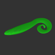 Snimok-ekrana-2025-12-22-013830.png Westin CurlTeez 144mm-Soft Plastic Fishing Lure STL Model for Mold Making