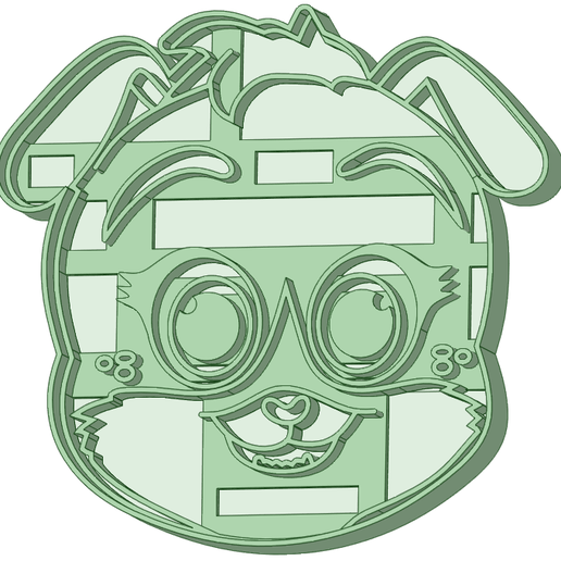 Puppy dog 4 cookie cutter - 3D model önizlemesi