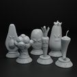 Vegetable_chess_1.jpg Archivo 3D Juego de piezas de ajedrez de verduras enojadas・Plan de impresión en 3D para descargar