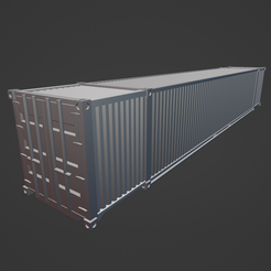 Container_53ft.png Download STL file N Scale Extended Shipping Containers. • 3D printer design, DementedSquirrelCrafts