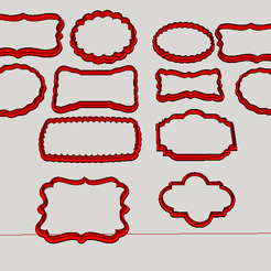 Marquesinas.png STL file marquee cookies cutter kit x 10 - big and small・Model to download and 3D print