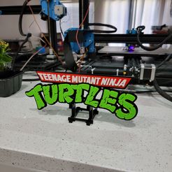 20220525_073741.jpg Archivo STL Pantalla de imanes con el logotipo de los dibujos animados de las Tortugas Ninja Mutantes (TMNT)・Diseño de impresión en 3D para descargar