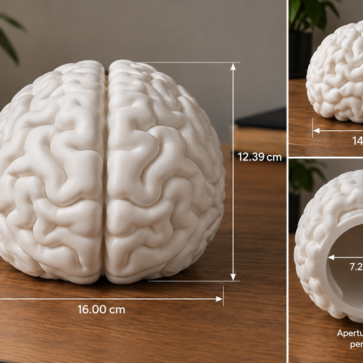 Brain LED Lamp – 3D Printable Anatomical Brain Light | Halloween Decor | STL / 3MF
