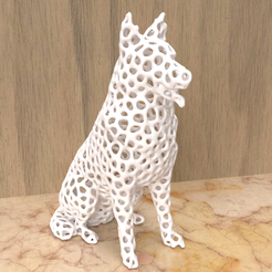 deut1.png STL-Datei Dog LVoronoi・Design zum Herunterladen und 3D-Drucken