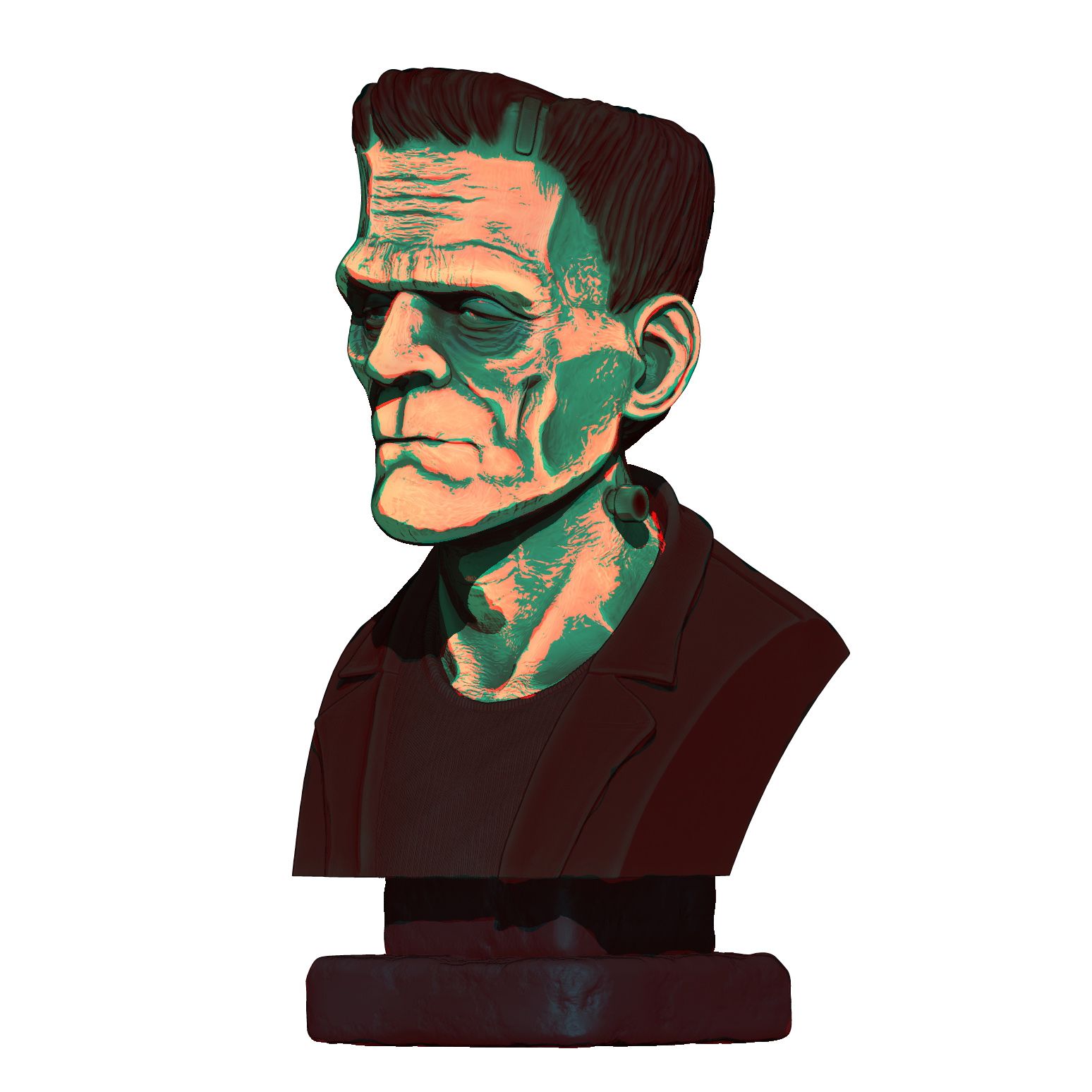 Descargar archivo STL frankenstein monster bust • Modelo para imprimir ...