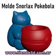 snorlax-pokebola-1.jpg Pokemon Snorlax Pokebola Pokemon Flowerpot Mold