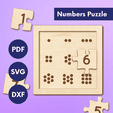 JOOP-Numbers-Puzzle-1-9-Design-2.png Correspondência de números cortados a laser SVG | Ferramenta de aprendizagem Montessori
