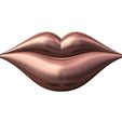 Lips-Relief-10.jpg Lips rosette onlay relief 3D print model