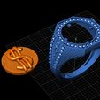g-4.jpg Luxury Dollar Sign Mens Ring With Diamonds Gold Jewelry 3D Model Gents Rings STL 3DM