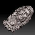 5.jpg Jesus with Angel – Bas-Relief 3D Model