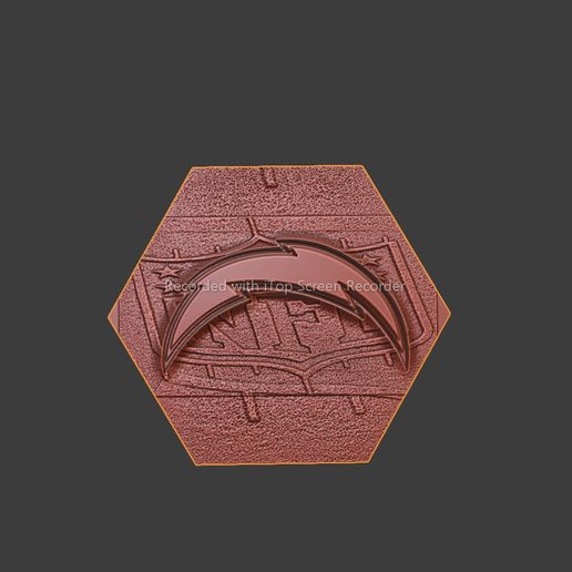 Football NFL Wall Deco Chargers 3D model