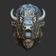 33.jpg Download OBJ file Bison moo head • 3D printing template, guninnik81