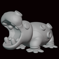 Hippowdon.png Файл STL 450 - Фигурка покемона Гиппоудона・Дизайн 3D принтера для загрузки