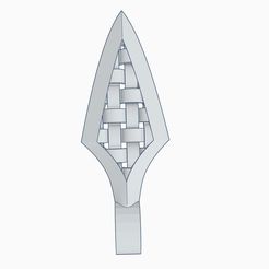 Arrowhead empty woven.jpg Descargar archivo STL gratis Collar de cabeza de flecha tejido・Modelo para la impresora 3D, Tom_DWM