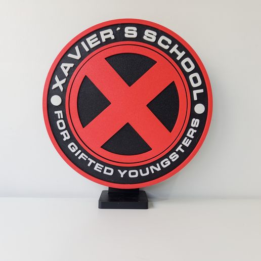 Xavier's School Logo - Layered 3D Display