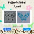 Butterfly-Tribal-Stencil.jpg Butterfly Tribal   Stencil