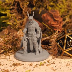 Demonic Warrior (1).JPG Free STL file Demonic Warrior - Tabletop Miniature・3D print object to download