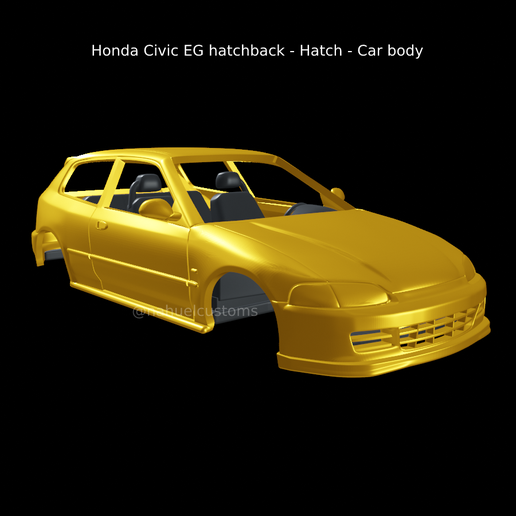 Honda Civic EG hatchback - Hatch - Car body 3D model