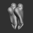 4.png Feet (F2) 3D model bjd doll \ Female \ figurines \ articulated doll \ ooak \ 3d print \ character \ legs