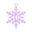 DSnowflakeInitialGiftTag.stl Letter D - Snowflake Initial Gift Tag Ornament