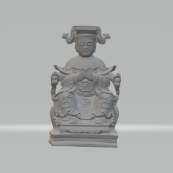 1.png STL file Chinese Lady Queen Mother 3D print model・3D print object to download