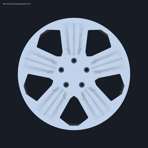 DGE-24 Durango five long stepped-blade decorative wheel