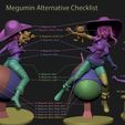 Megumin_Alternative_Checklist_001.jpg Megumin. Multiple Versions, 3D Print STL