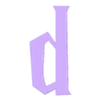 Alfabeto Harry Potter Minuscolo Logo D v1.stl harry potter lowercase alphabet "your name"