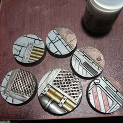 32mm Scenic Wargaming Bases - Industrial Themed