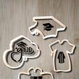 Ati AOD TPP! iA eT al Je ) wih Hl HH nt } i] STL-Datei Keksausstecher für die Abschlussfeier. 6 Stück・3D-Druck-Idee zum Herunterladen