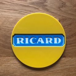 72293296_706060873245625_2158930826765533184_n.jpg Free STL file ricard coaster・3D printable model to download