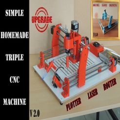 CNC_Makinası_Kapak_resim.jpg Free STL file TRIPLE CNC MACHINE - UPGRADE・3D printable object to download