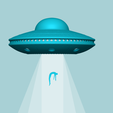 v4.png Alien UFO Wall Light Spaceship - Creative STL
