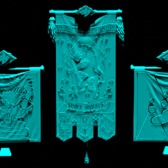 Cover.png Archivo 3D Paquete variado de banderas de lobo・Idea de impresión 3D para descargar