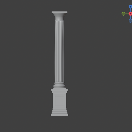 Screenshot-2026-07-02-at-3.35.55 PM.png Ancient Greek Fluted Column with Pedestal | Classical Roman Architecture STL for 3D blend file