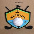 trofeo-insignia-golf-impresion3d-green-cesped-torneo.jpg Shield, Badge, Golf, tournament, masters, ball, green, grass, hole, clubs, course, ball