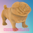 3.png Pug dog,3D MODEL STL FILE FOR CNC ROUTER LASER & 3D PRINTER