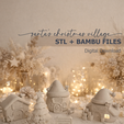 santas-christmas-village.png Santa’s Christmas Village – 3D Print STL + Bambu Files | Christmas Village Collection Part 2 | Santa’s House, Toy Factory, Reindeer Stable