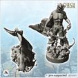2.jpg Evil creature with horns, cape and spiked tail (8) - Medieval Fantasy Magic Feudal Old Archaic Saga 28mm 15mm Chaos Darkness Demon