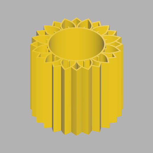 Sunflower pencil 3D model