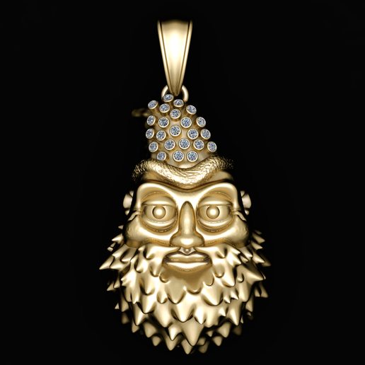 18K Gold Diamond-Eyed Guardian