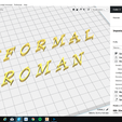 CURA.png INFORMAL ROMAN font uppercase and lowercase 3D letters STL file
