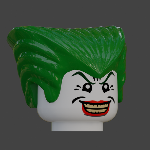 LEGO Joker Hair piece from LEGO Batman: The Videogame compatible with real LEGO