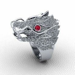 1.jpg STL file Dragon Ring Goodlucky Dragon chinese for best man 3D print model・3D printing template to download