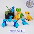 1.jpg Flexi Mini T Rex | Print In Place | No Supports