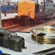 55-adding-wire.jpg Class 55 Deltic Diesel Locomotive. TT120, rescaleable to 2mm, 3mm, N, HO, OO rail
