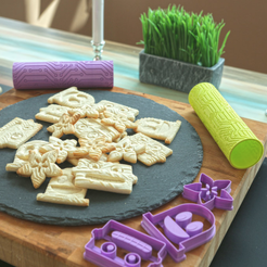 Capture d’écran 2018-01-24 à 11.27.22.png Free STL file Circuit Cookie Roller・3D printing model to download