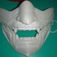 MaskMempoActual.jpg 3D Sculpted Half Face Samurai Mempo Mask